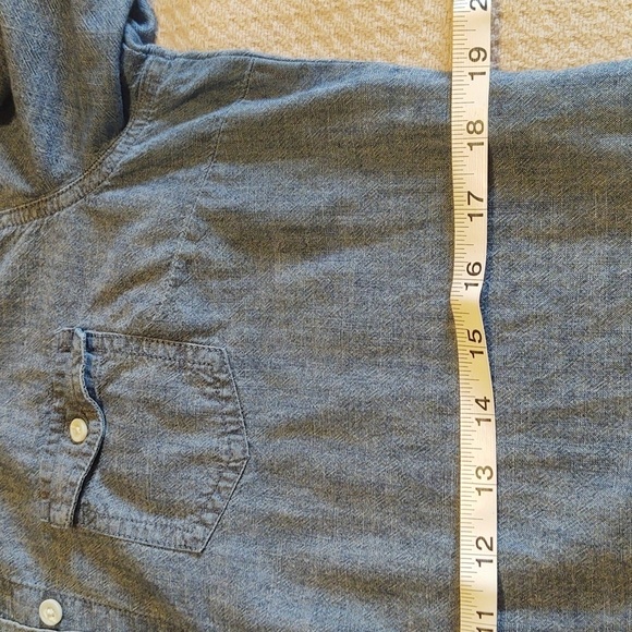 American Eagle Outfitters Women's Long Sleeve Lace Yoke Button Up Shirt - Picture 9 of 11